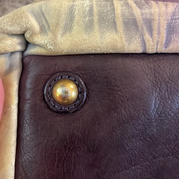 YVES  Saint Laurant Very large Purple Muse  Bag  18 “ X 12”. - Picture 8 of 15